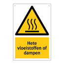 Hete vloeistoffen of dampen