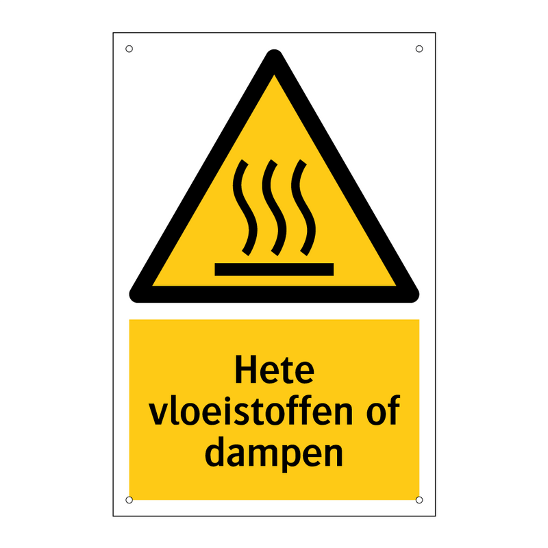 Hete vloeistoffen of dampen