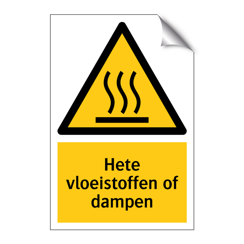 Hete vloeistoffen of dampen