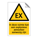 In deze ruimte kan een explosieve atmosfeer aanwezig zijn