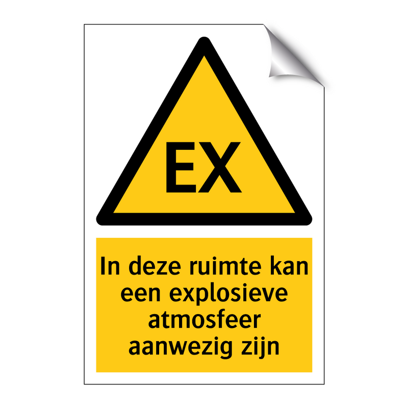 In deze ruimte kan een explosieve atmosfeer aanwezig zijn