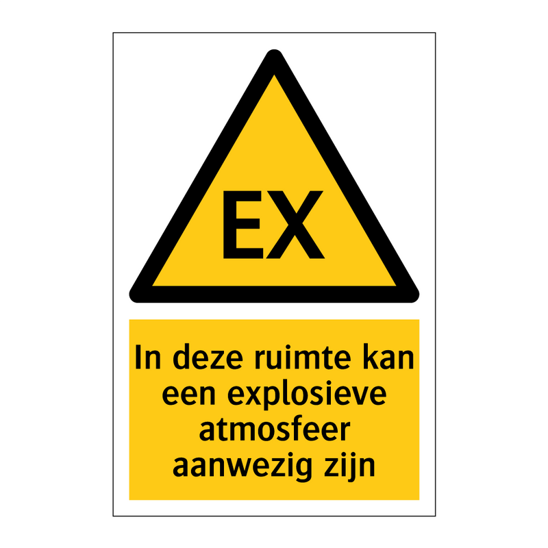In deze ruimte kan een explosieve atmosfeer aanwezig zijn