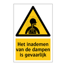 Het inademen van de dampen is gevaarlijk