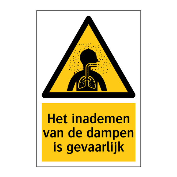 Het inademen van de dampen is gevaarlijk