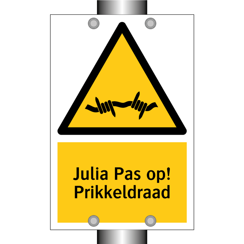 Julia Pas op! Prikkeldraad