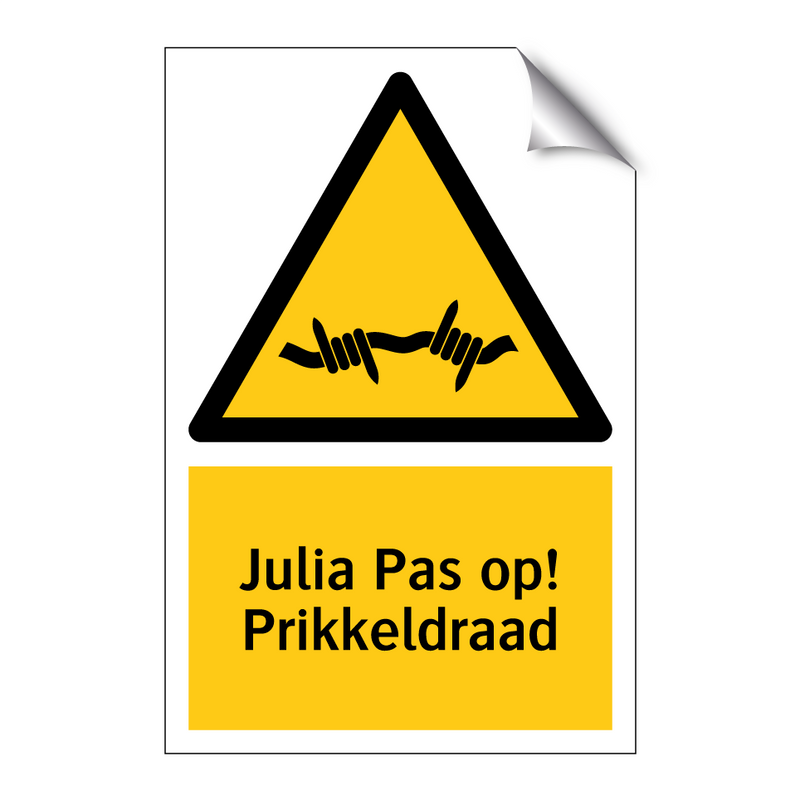 Julia Pas op! Prikkeldraad