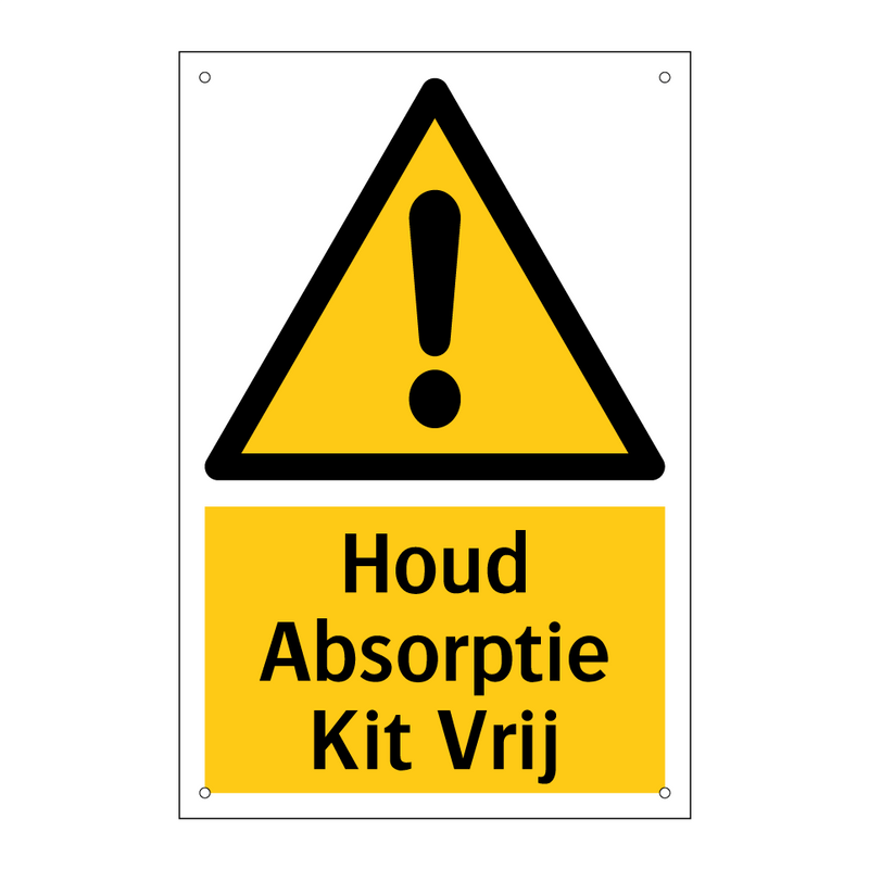 Houd Absorptie Kit Vrij