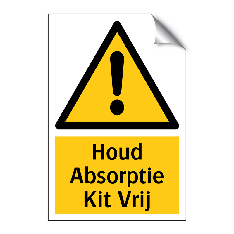 Houd Absorptie Kit Vrij