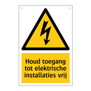 Houd toegang tot elektrische installaties vrij