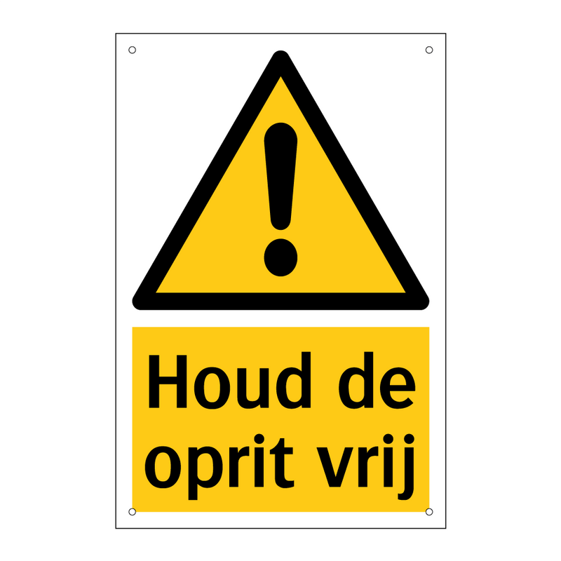 Houd de oprit vrij