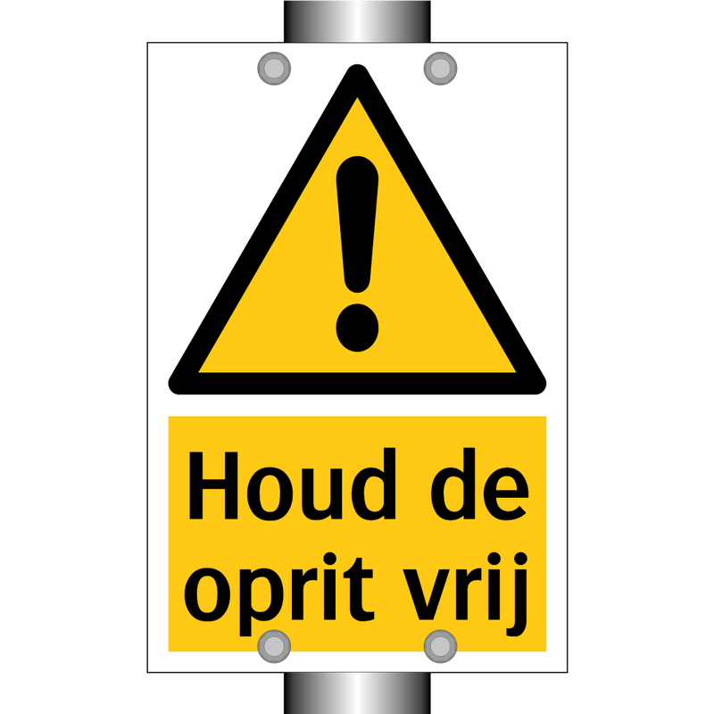 Houd de oprit vrij