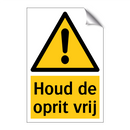 Houd de oprit vrij