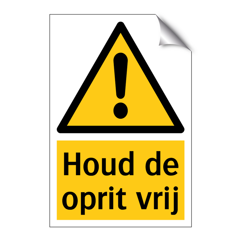 Houd de oprit vrij