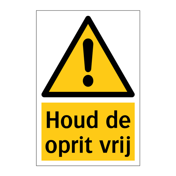 Houd de oprit vrij