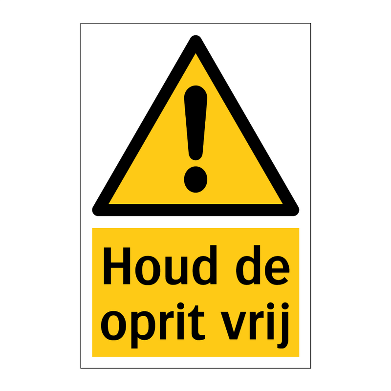 Houd de oprit vrij