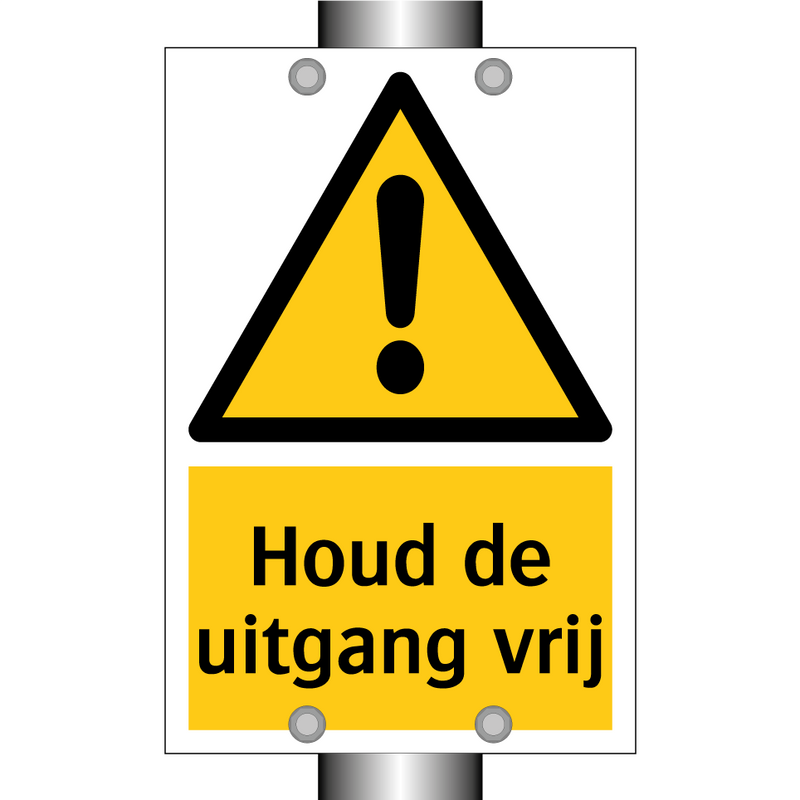Houd de uitgang vrij