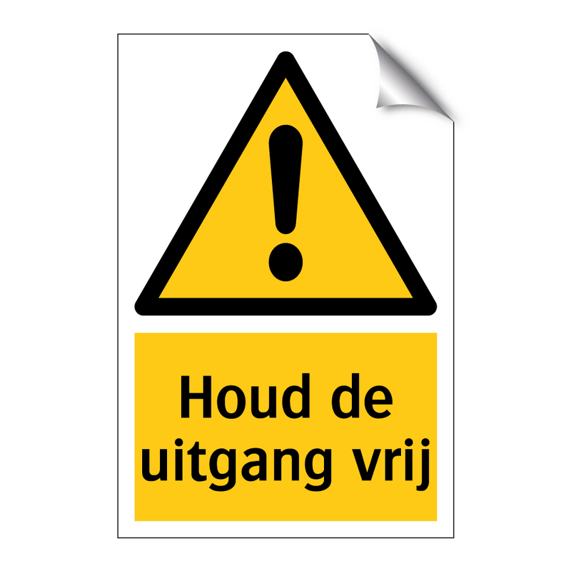 Houd de uitgang vrij