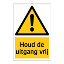 Houd de uitgang vrij