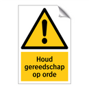 Houd gereedschap op orde