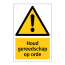 Houd gereedschap op orde