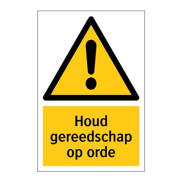Houd gereedschap op orde