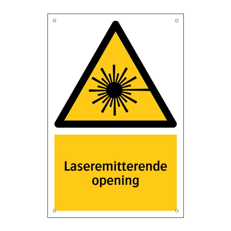 Laseremitterende opening