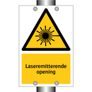 Laseremitterende opening