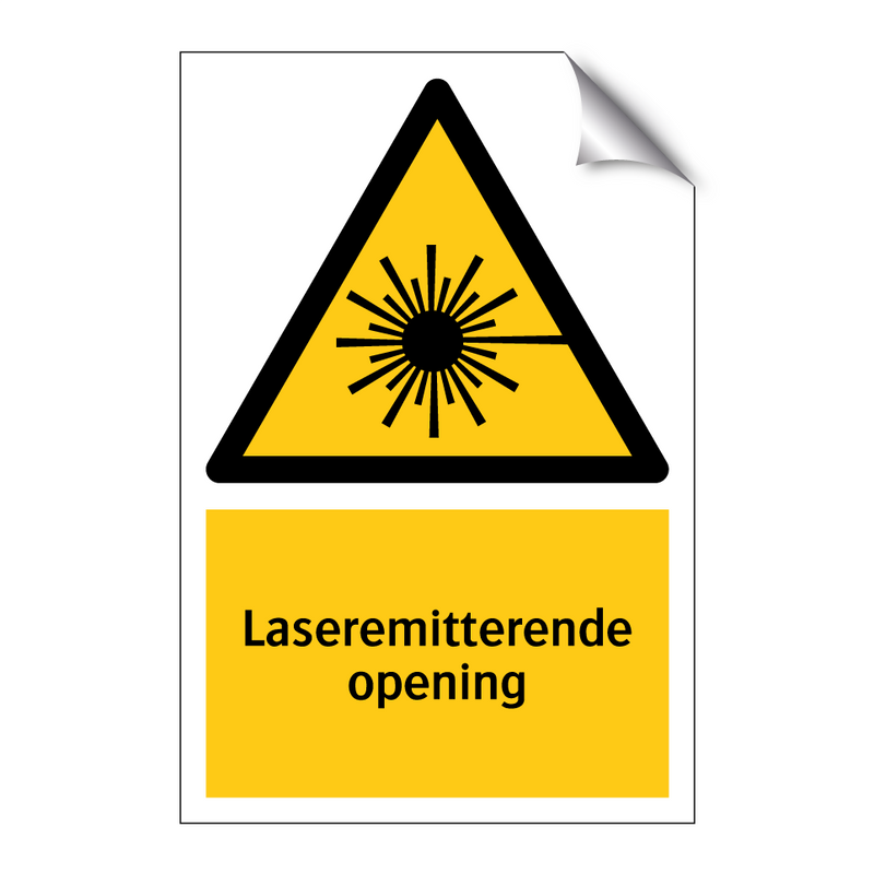 Laseremitterende opening