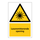 Laseremitterende opening