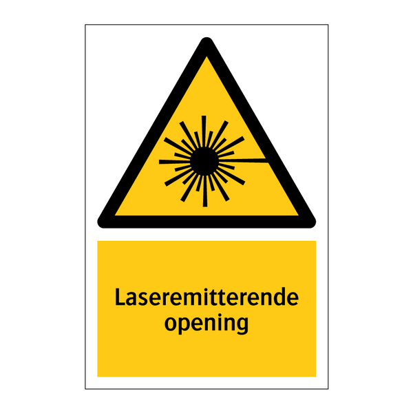 Laseremitterende opening