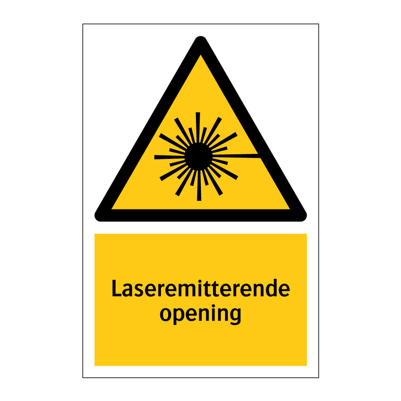 Laseremitterende opening