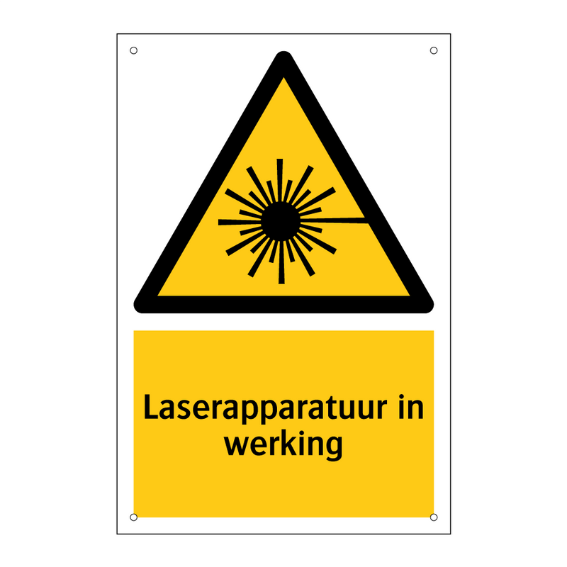 Laserapparatuur in werking