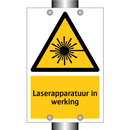 Laserapparatuur in werking