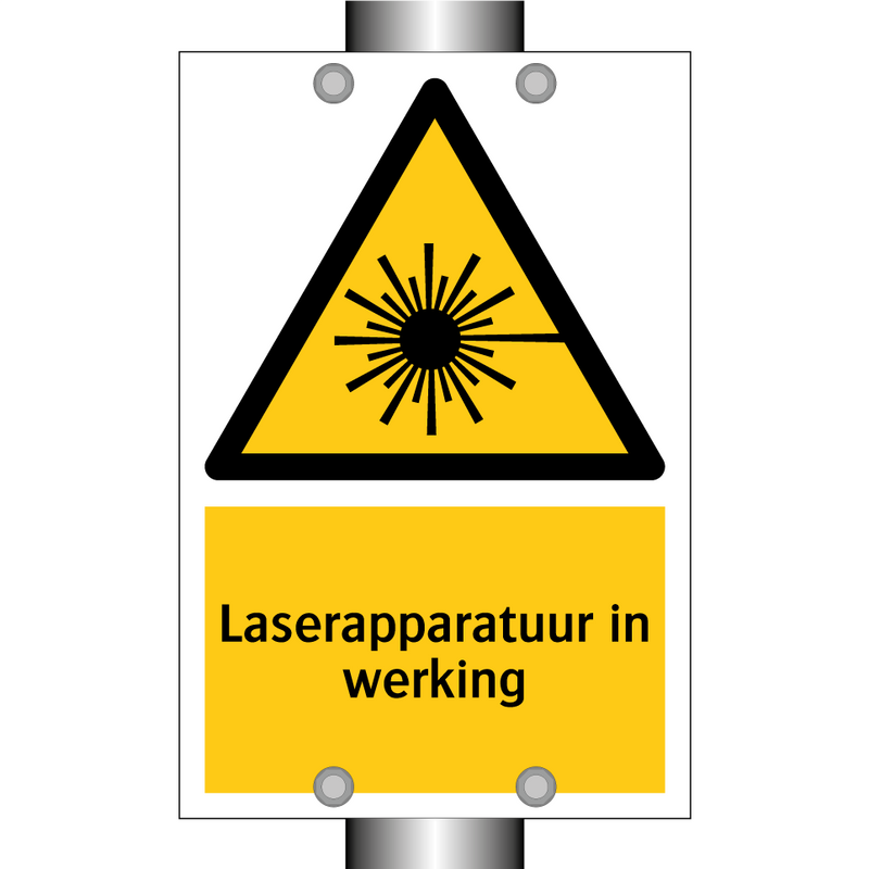 Laserapparatuur in werking