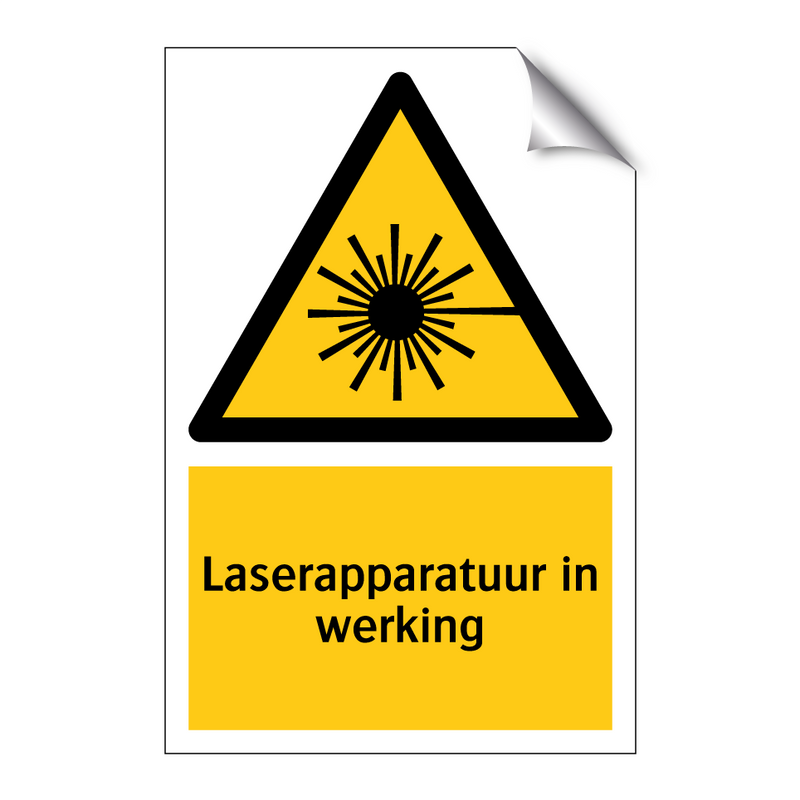 Laserapparatuur in werking