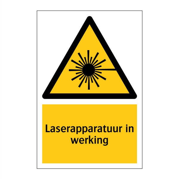 Laserapparatuur in werking
