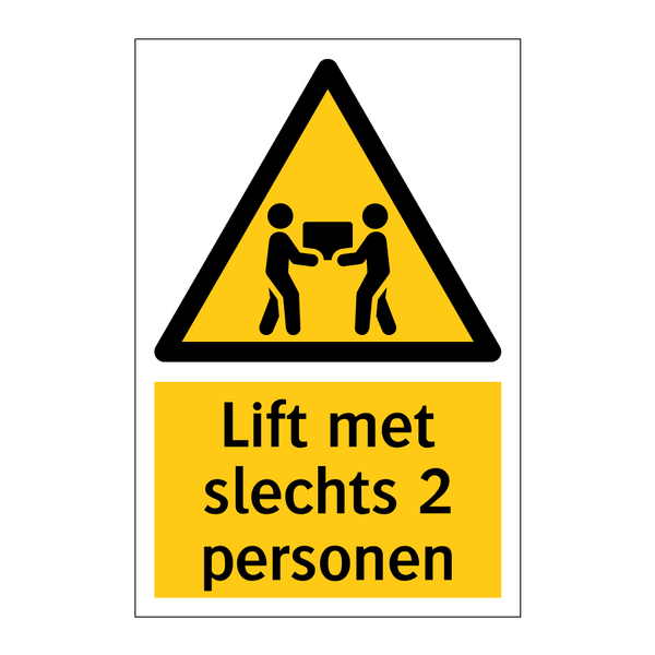 Lift met slechts 2 personen