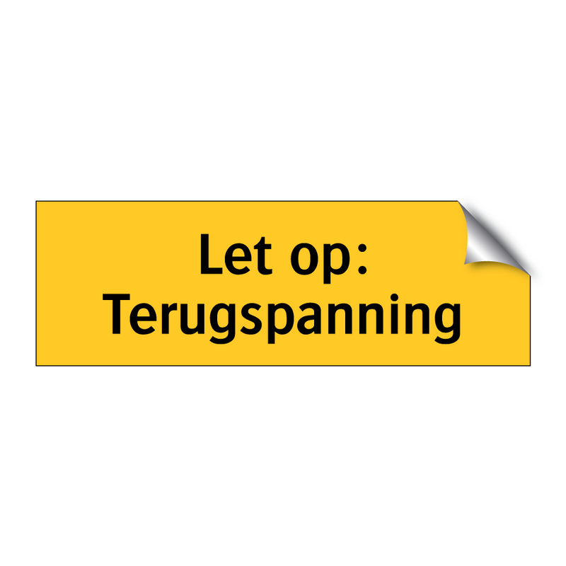 Let op: Terugspanning