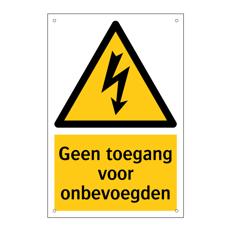 Geen toegang voor onbevoegden