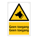 Geen toegang Geen toegang