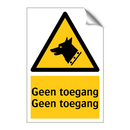 Geen toegang Geen toegang