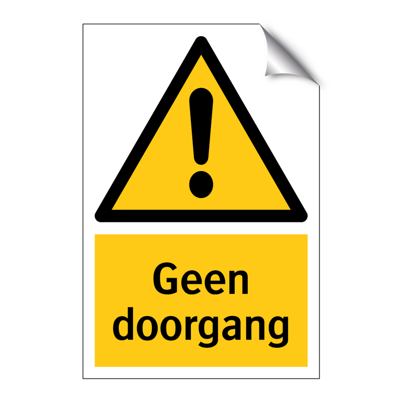 Geen doorgang