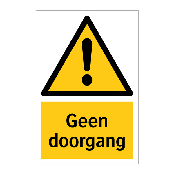 Geen doorgang