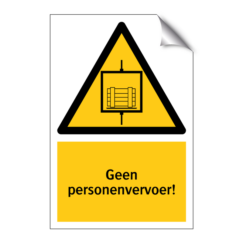 Geen personenvervoer!