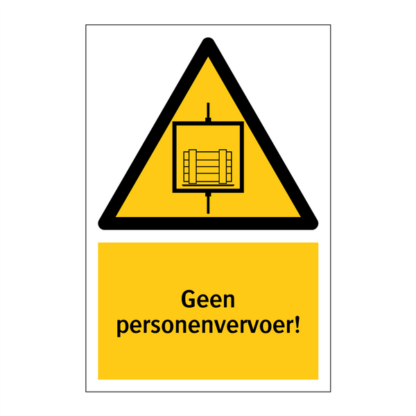 Geen personenvervoer!