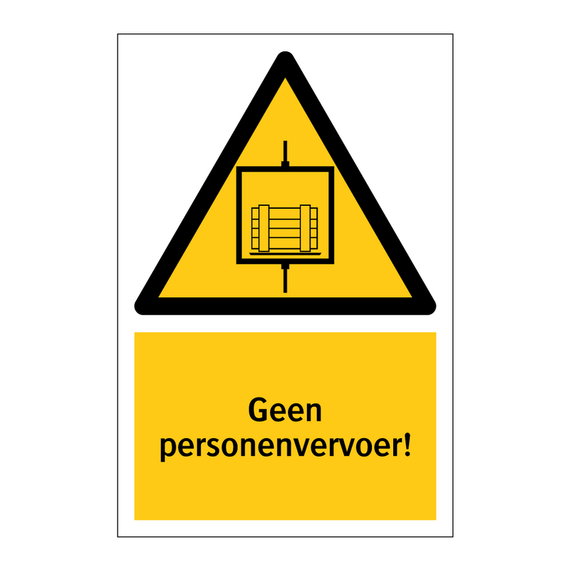 Geen personenvervoer!