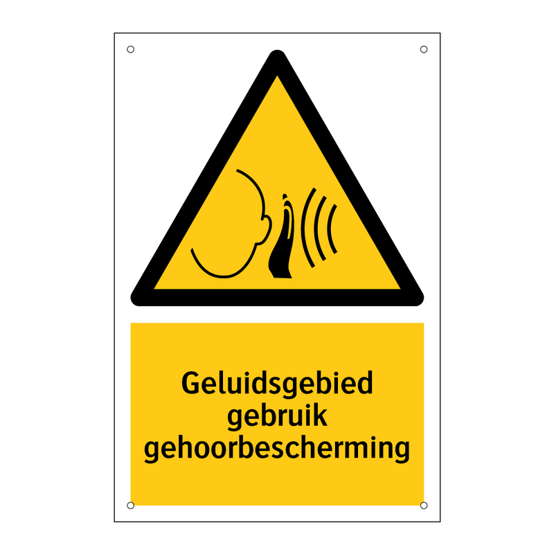 Geluidsgebied gebruik gehoorbescherming