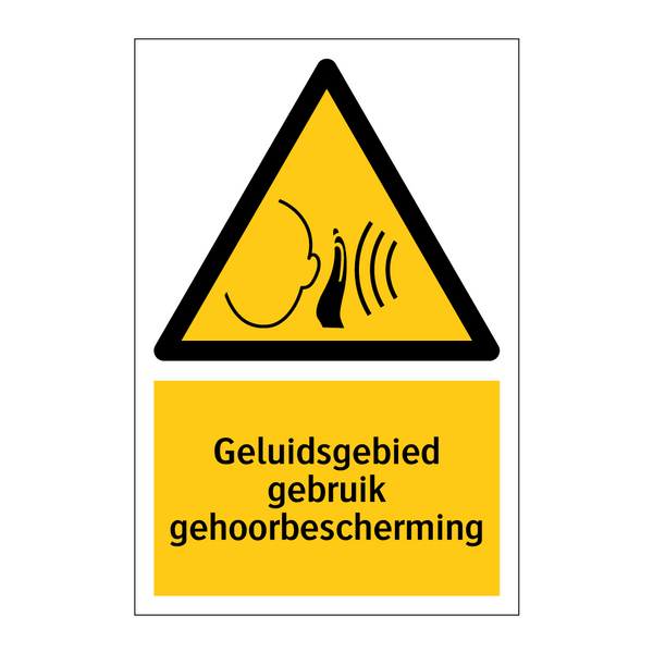 Geluidsgebied gebruik gehoorbescherming