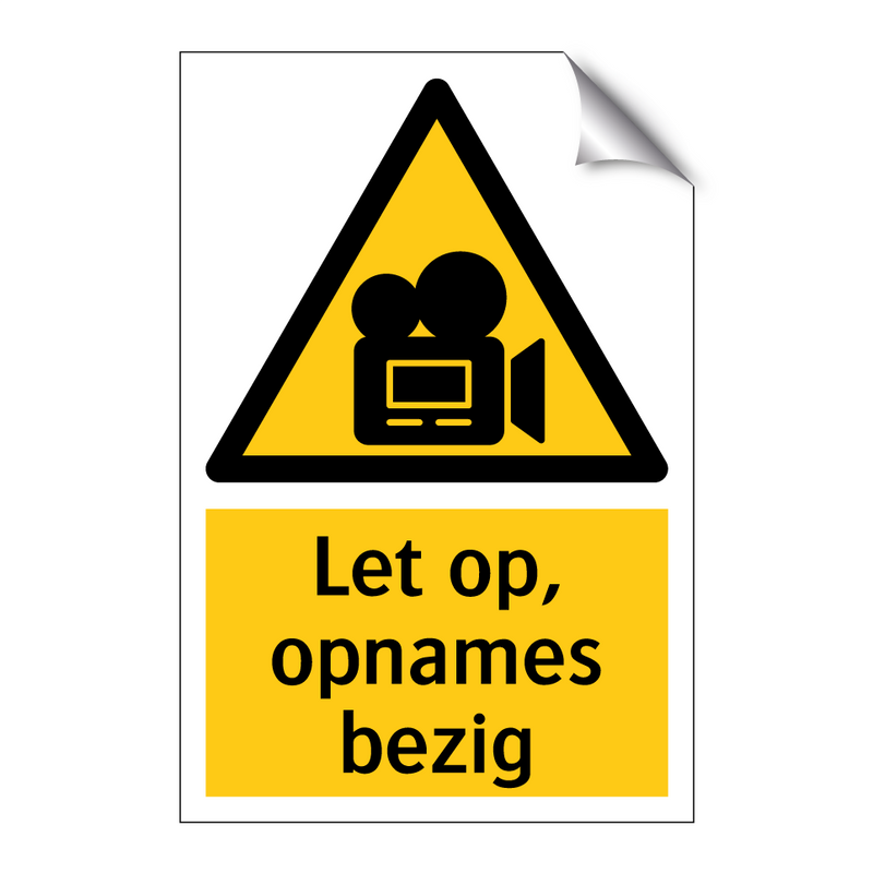 Let op, opnames bezig