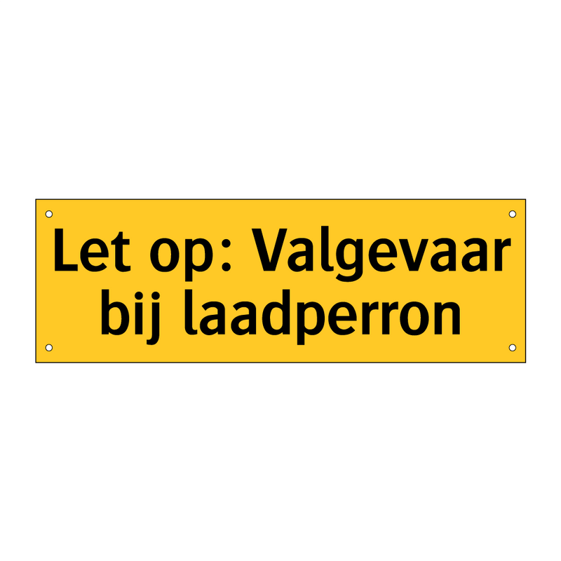 Let op: Valgevaar bij laadperron